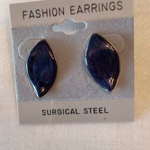 Vintage 90s Purple Fashion Earrings - Surgical Steel
